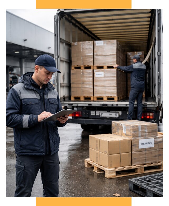 Доставка грузов из Беларуси от 15423 р. логистика СетСервис-Мрм