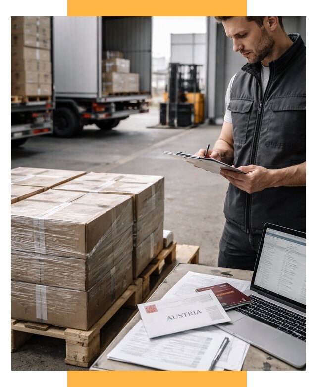Доставка в Австрию от 66833 р. Логистика и экспорт СетСервис-Мрм